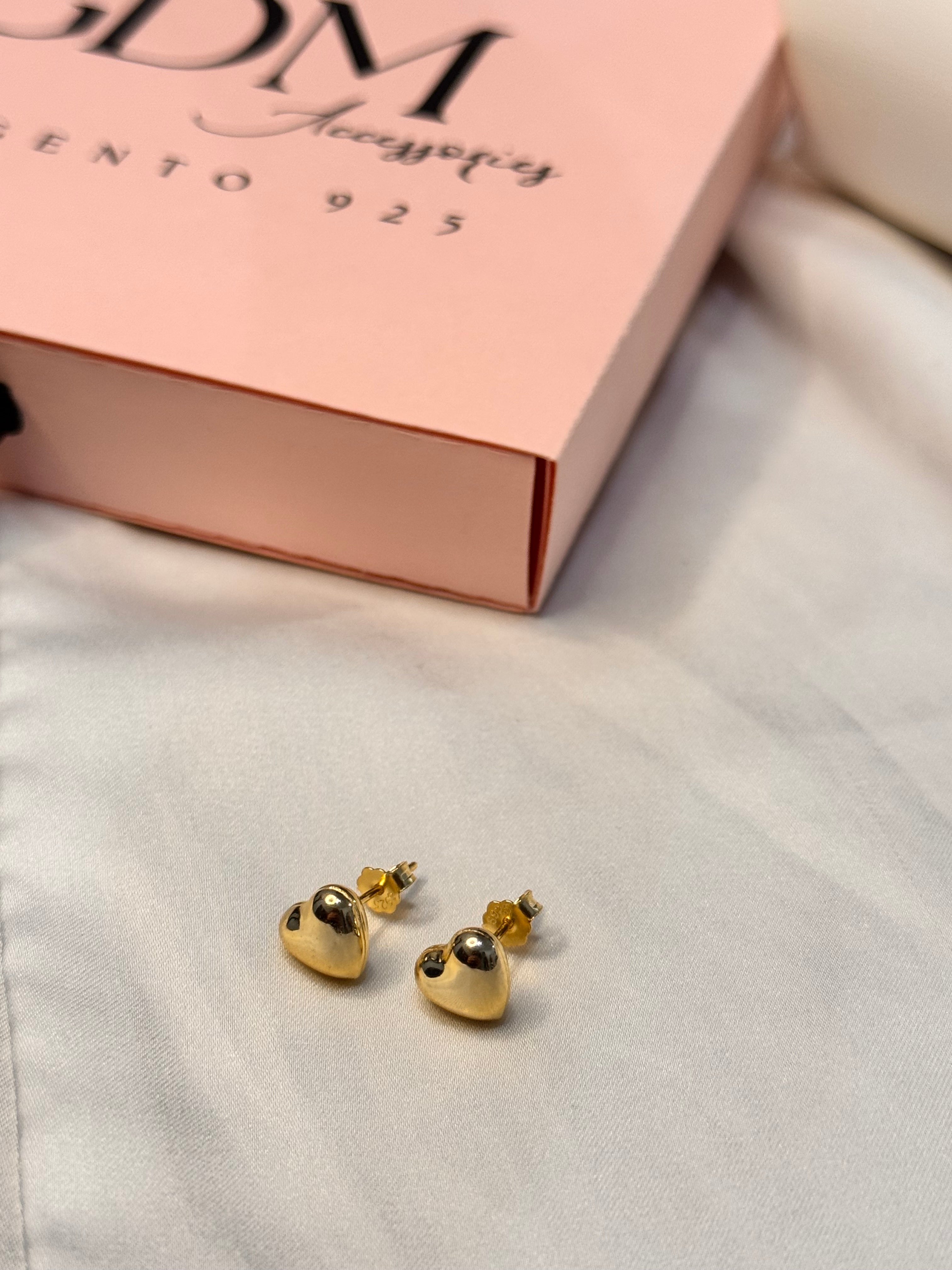 Orecchini Cuore Bombato