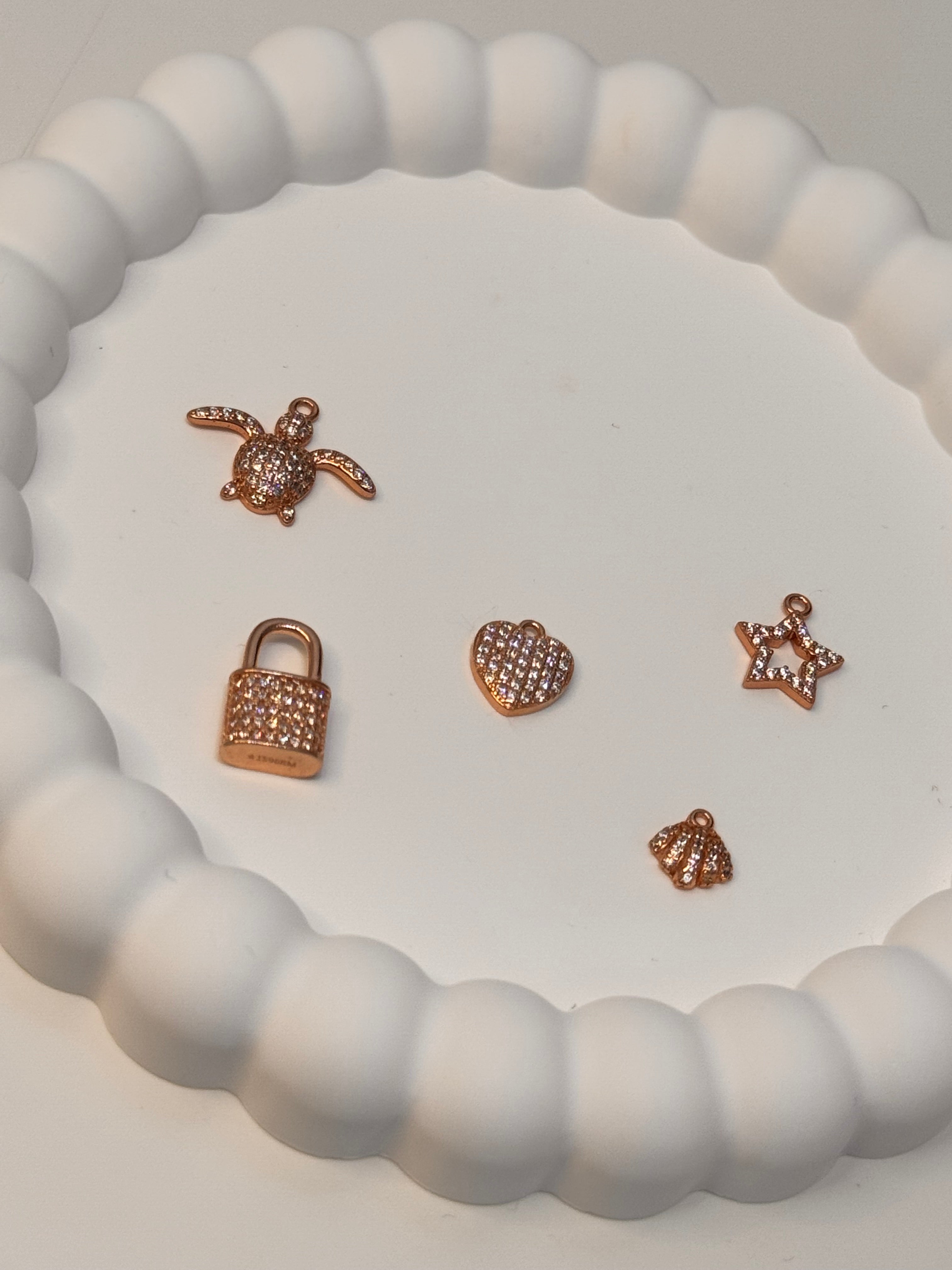 CREA IL TUO BRACCIALE GRANELLI BOMBATI E TONDEGGIANTI - Argento e Rosa