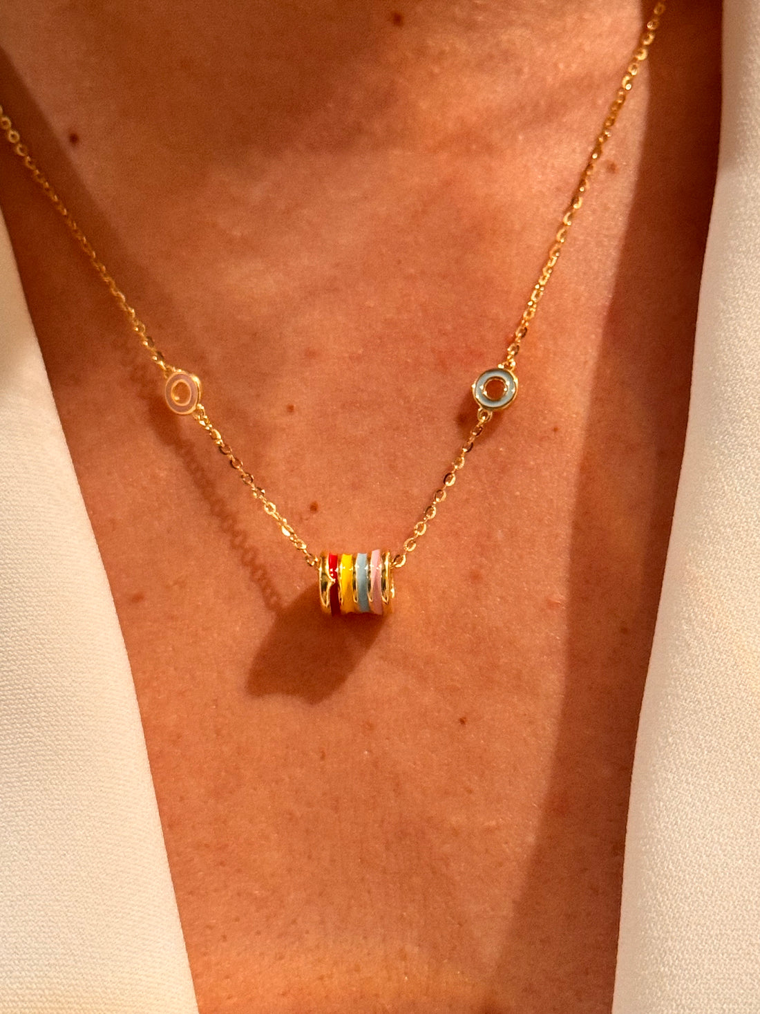 Collana Cilindro Smaltato