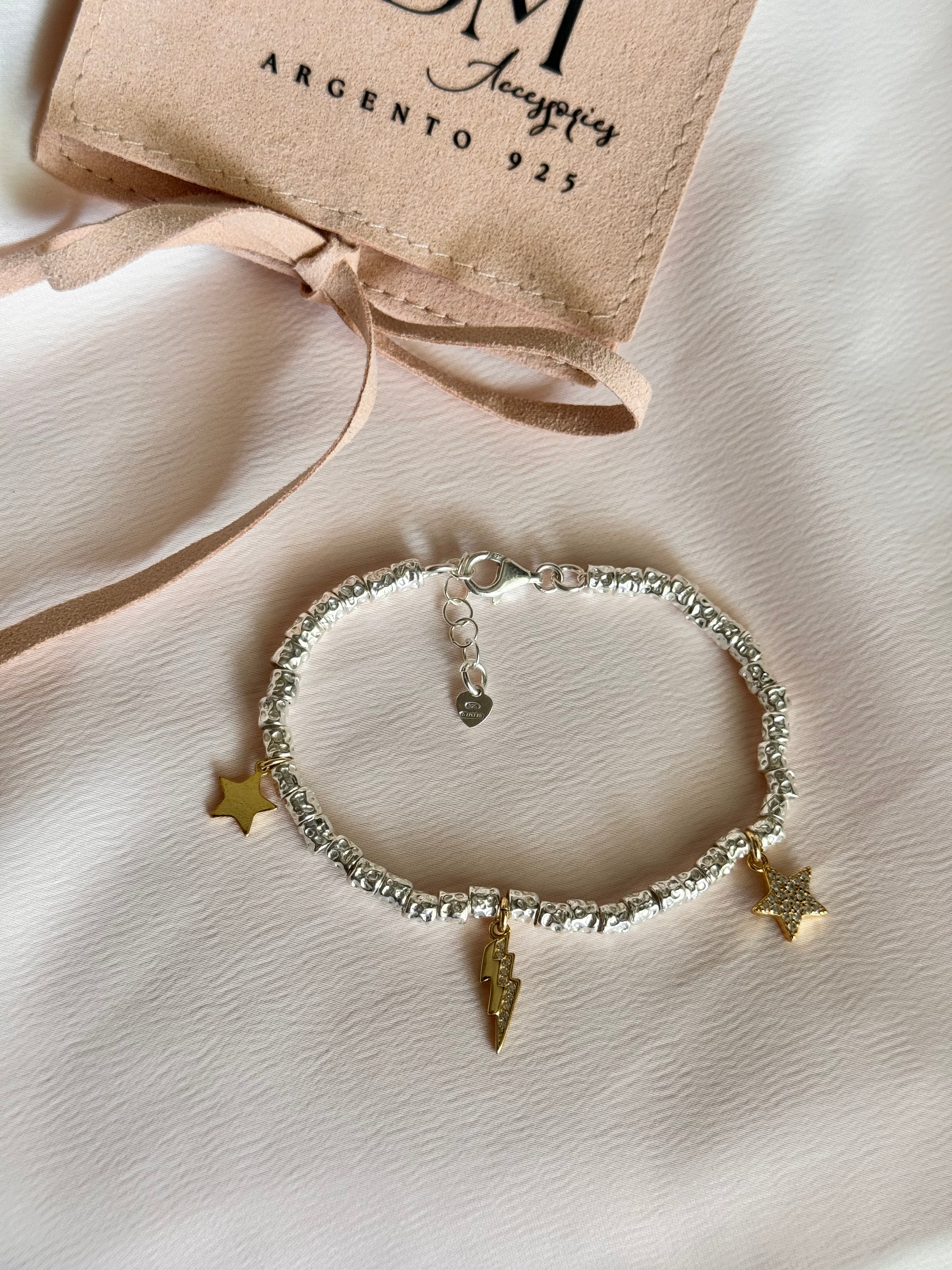 Bracciale Fulmine Stelle Gold