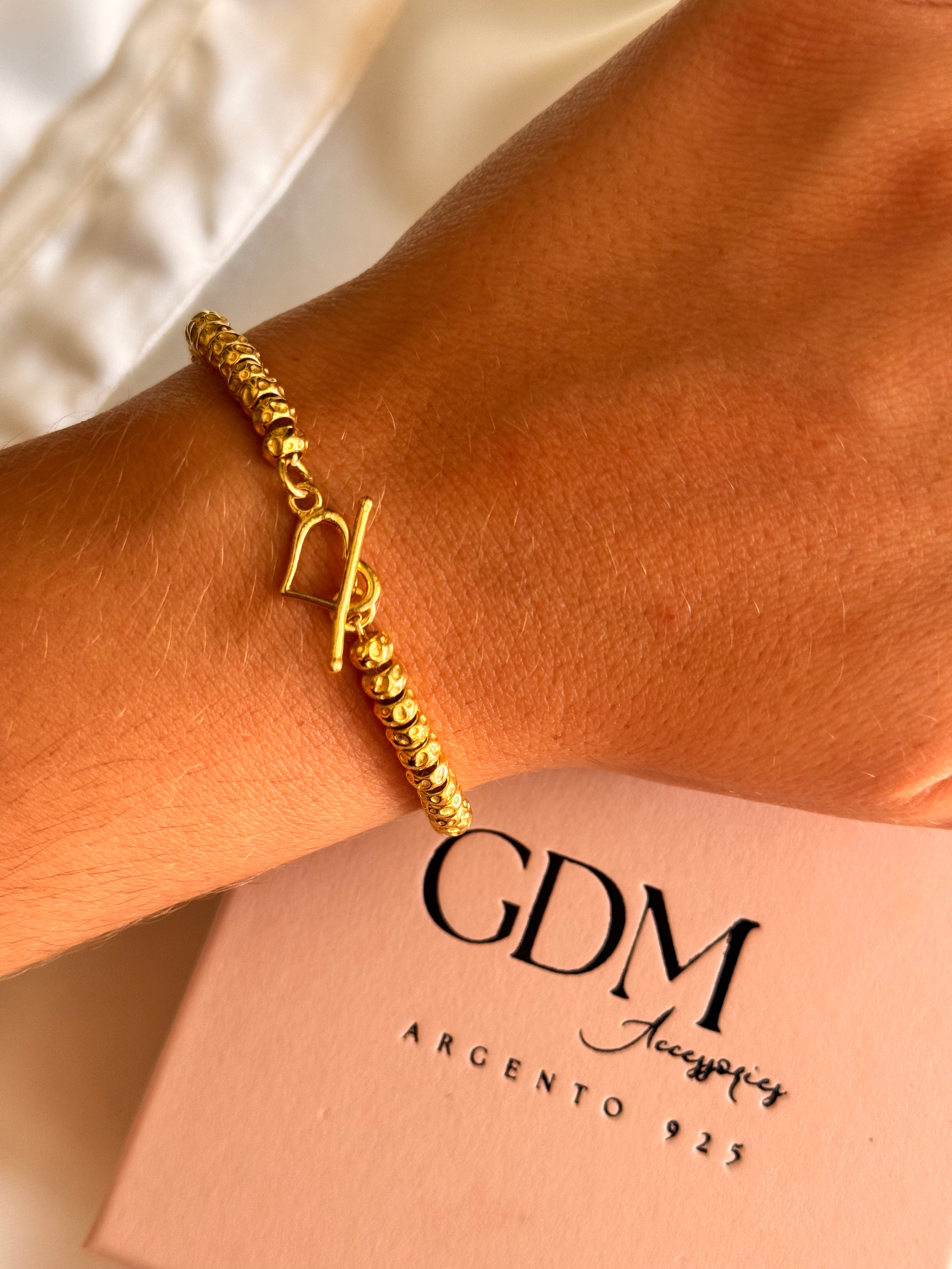 Crea il tuo Bracciale Granelli Bombati e Tondeggianti ORO