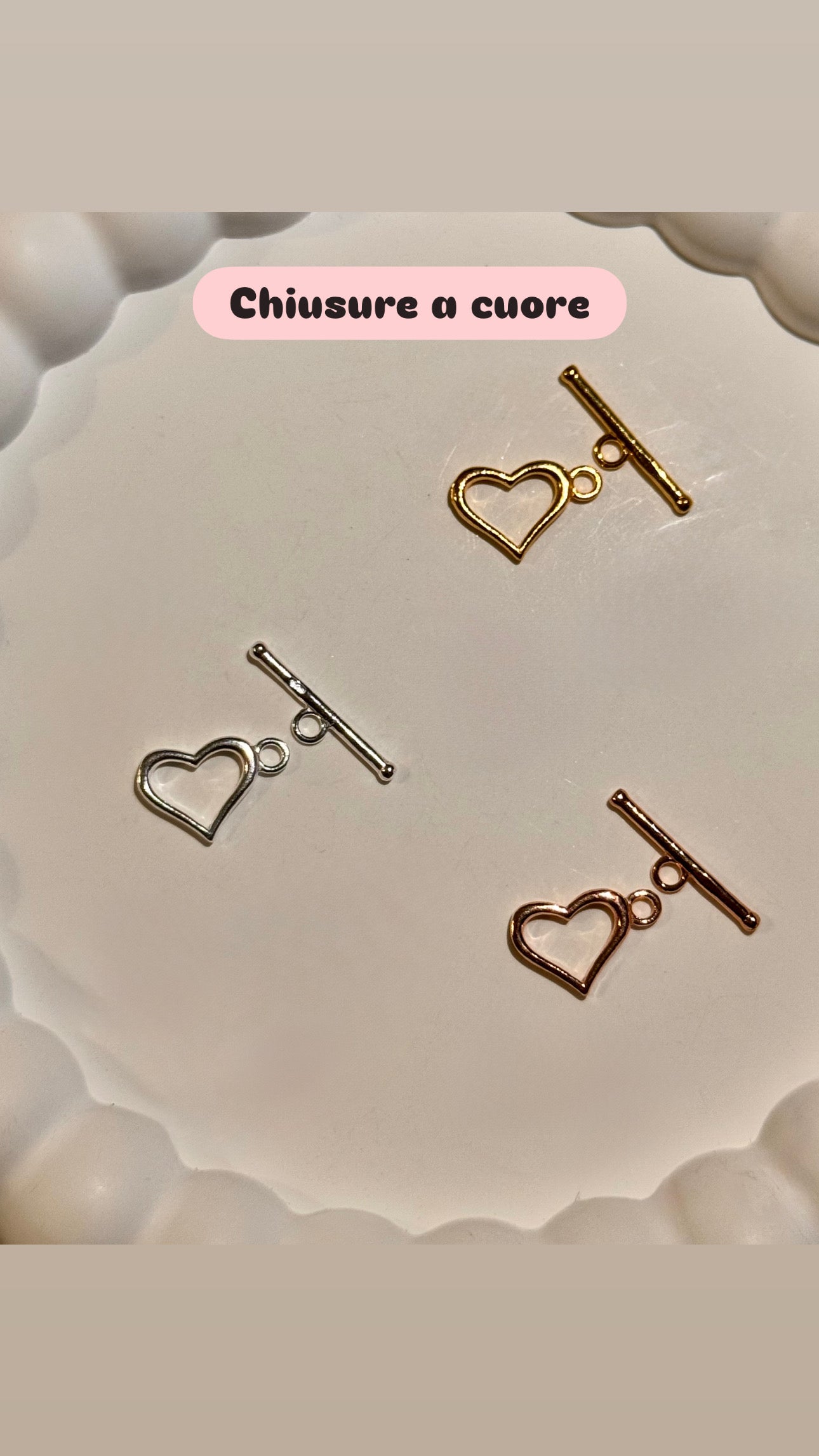 Bracciale Rondelle di Ceramica e Chiusura a Cuore