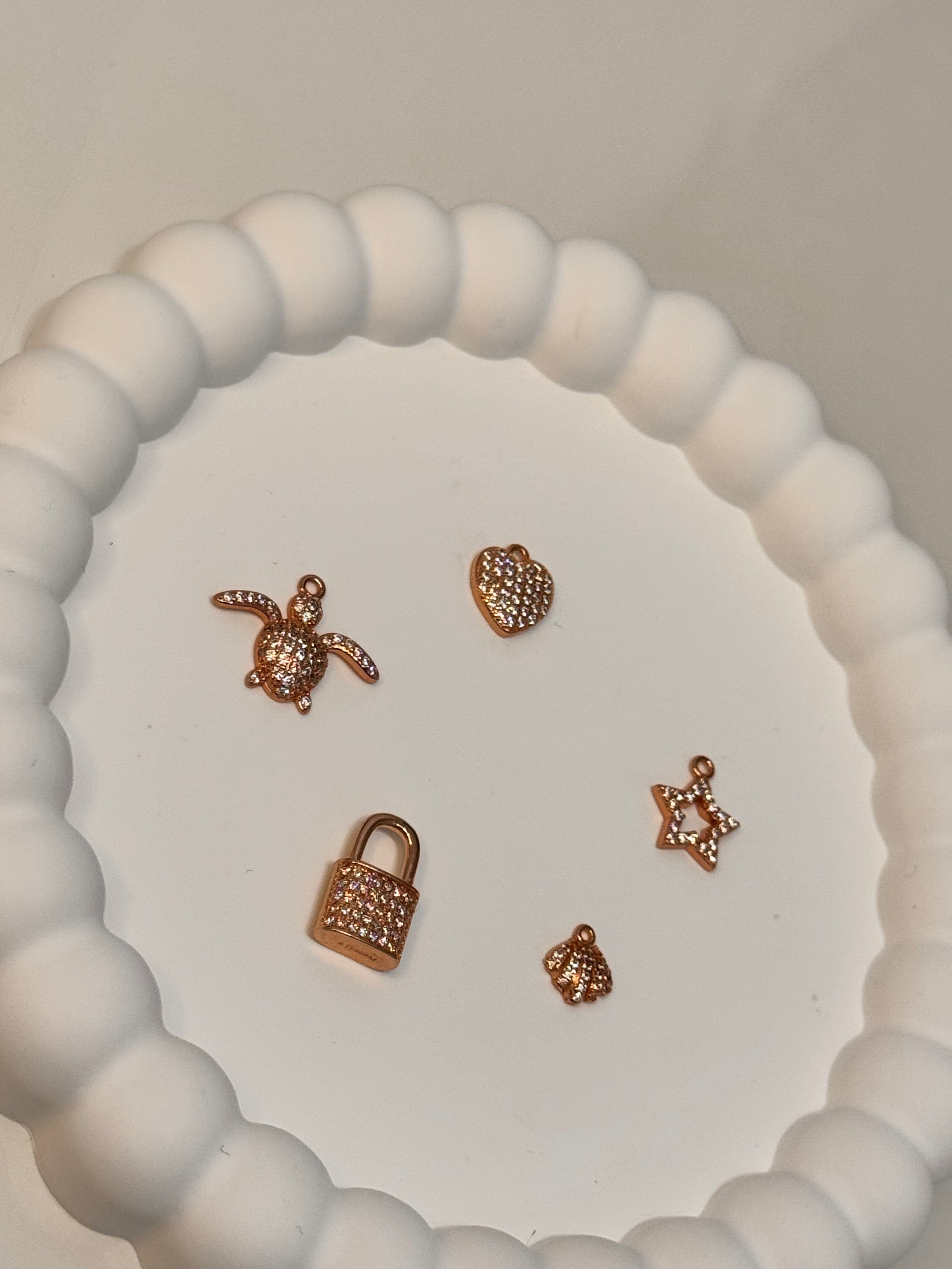 CREA LA TUA COLLANA PERLE DI FIUME - charms rosa