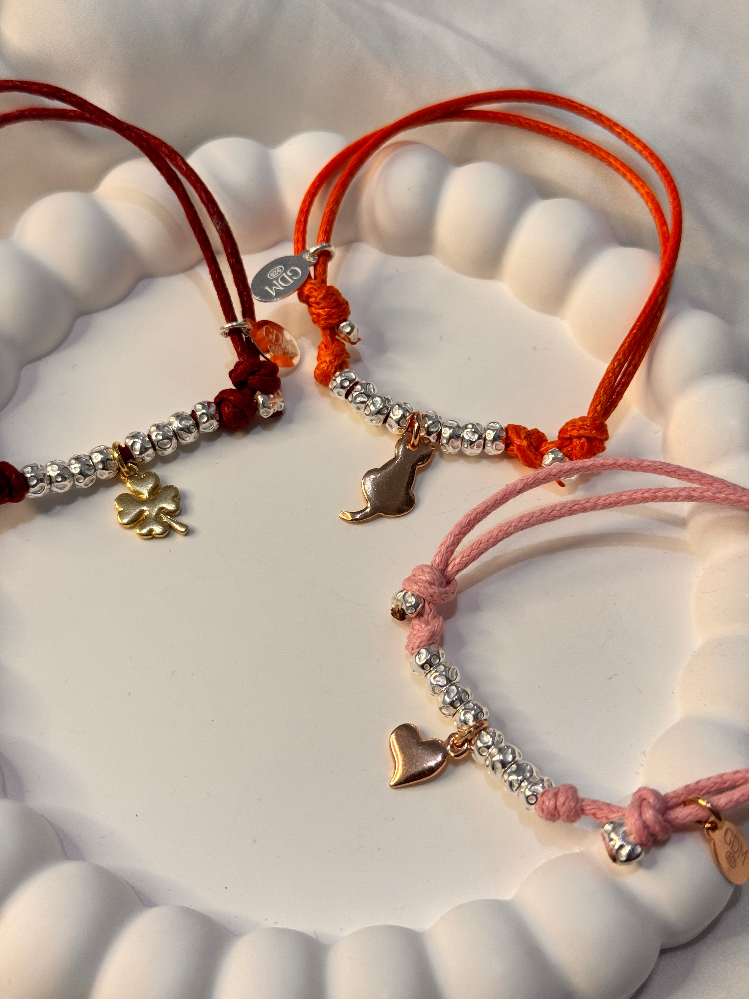 CREA IL TUO BRACCIALE CORDONCINO - charms rosa