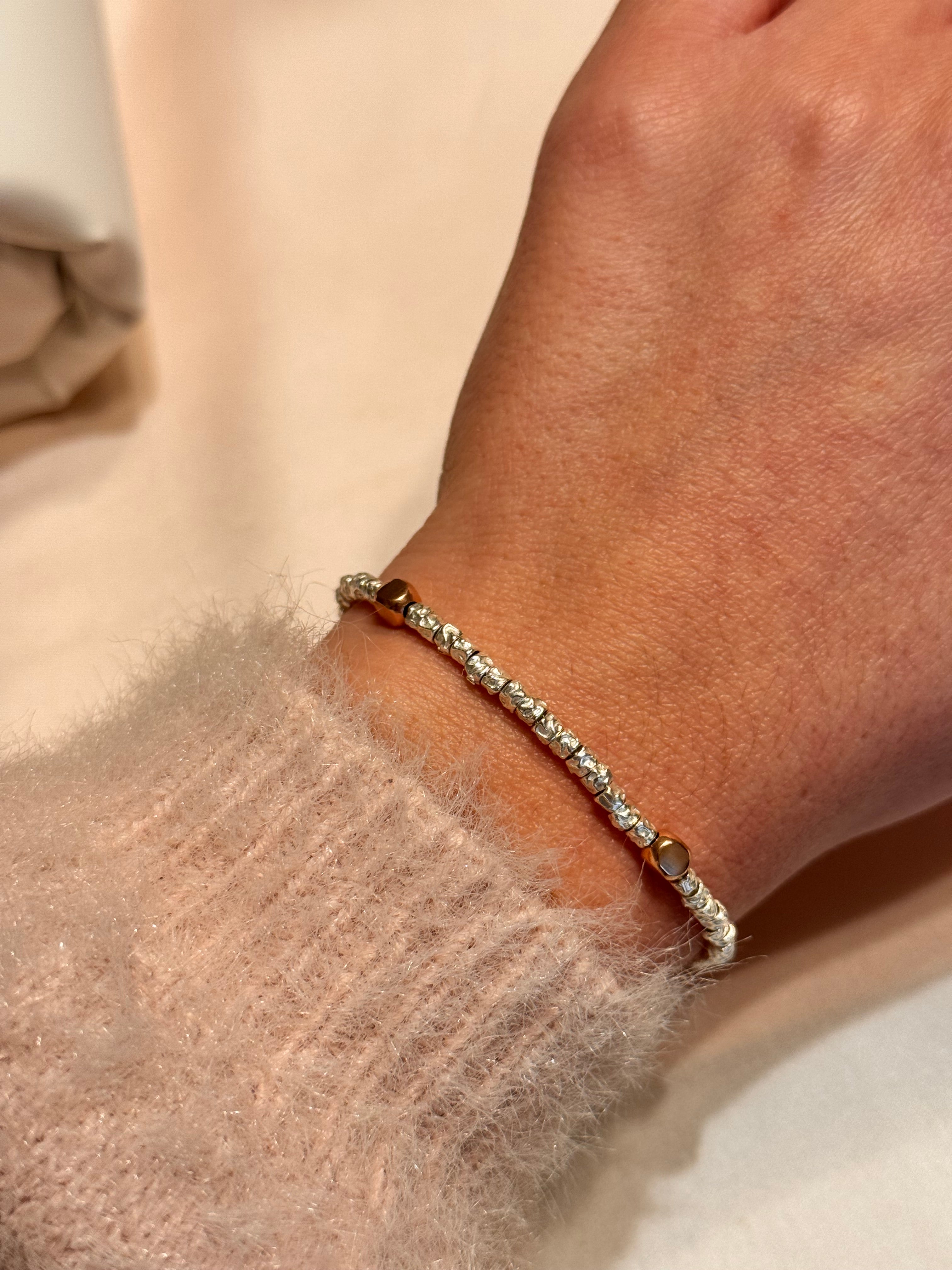 Bracciale Granelli e Cubetti