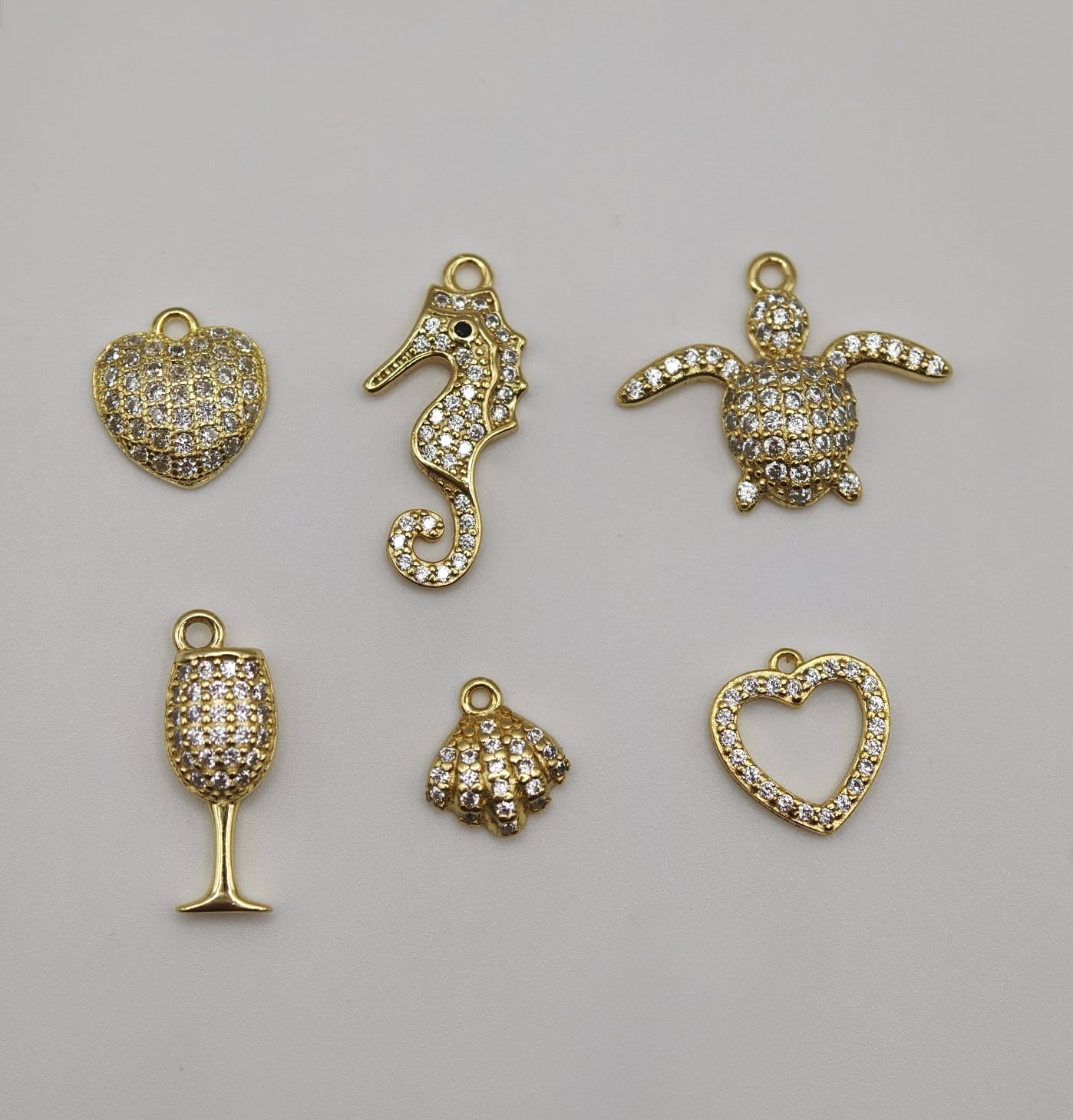 Collana Granelli Bombati Argento e Oro e Charms