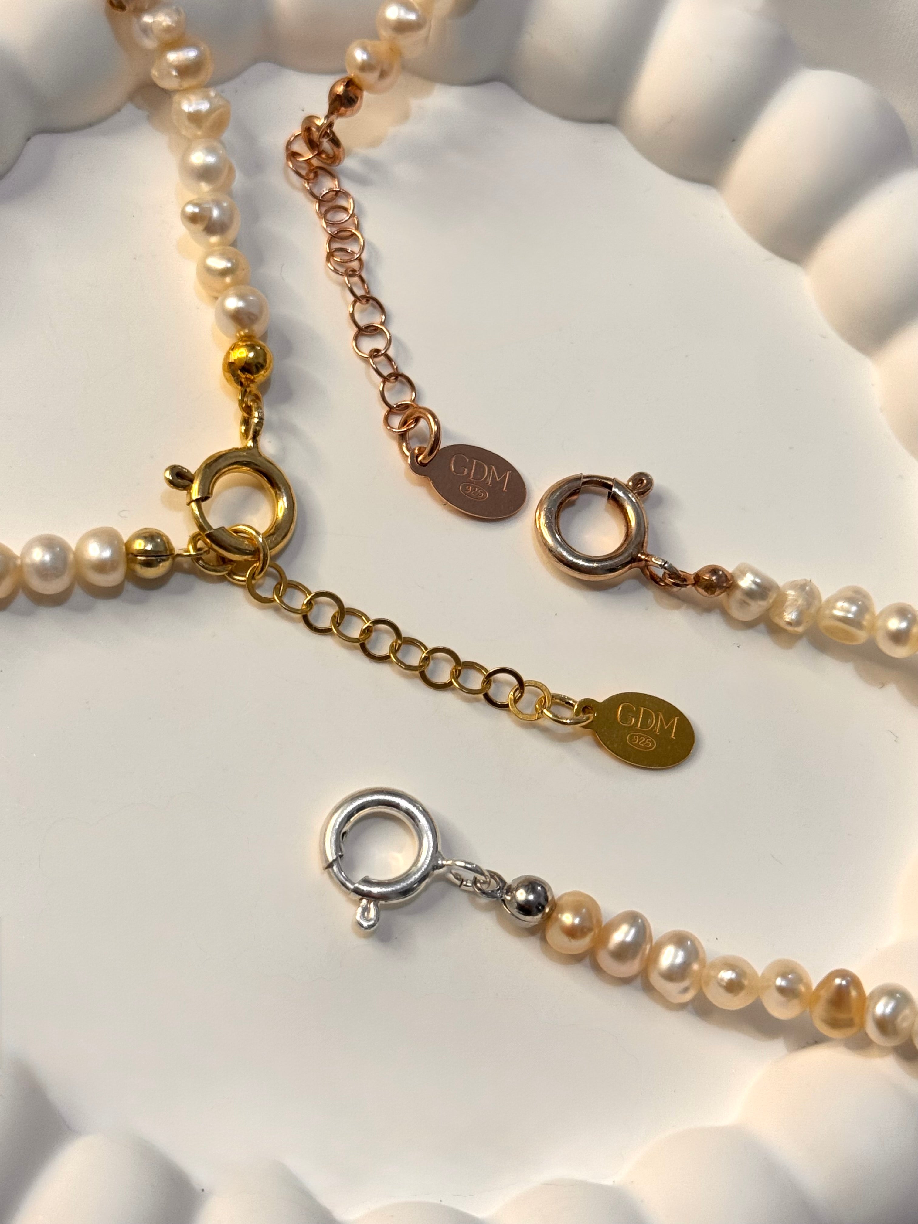 CREA LA TUA COLLANA PERLE DI FIUME - charms oro