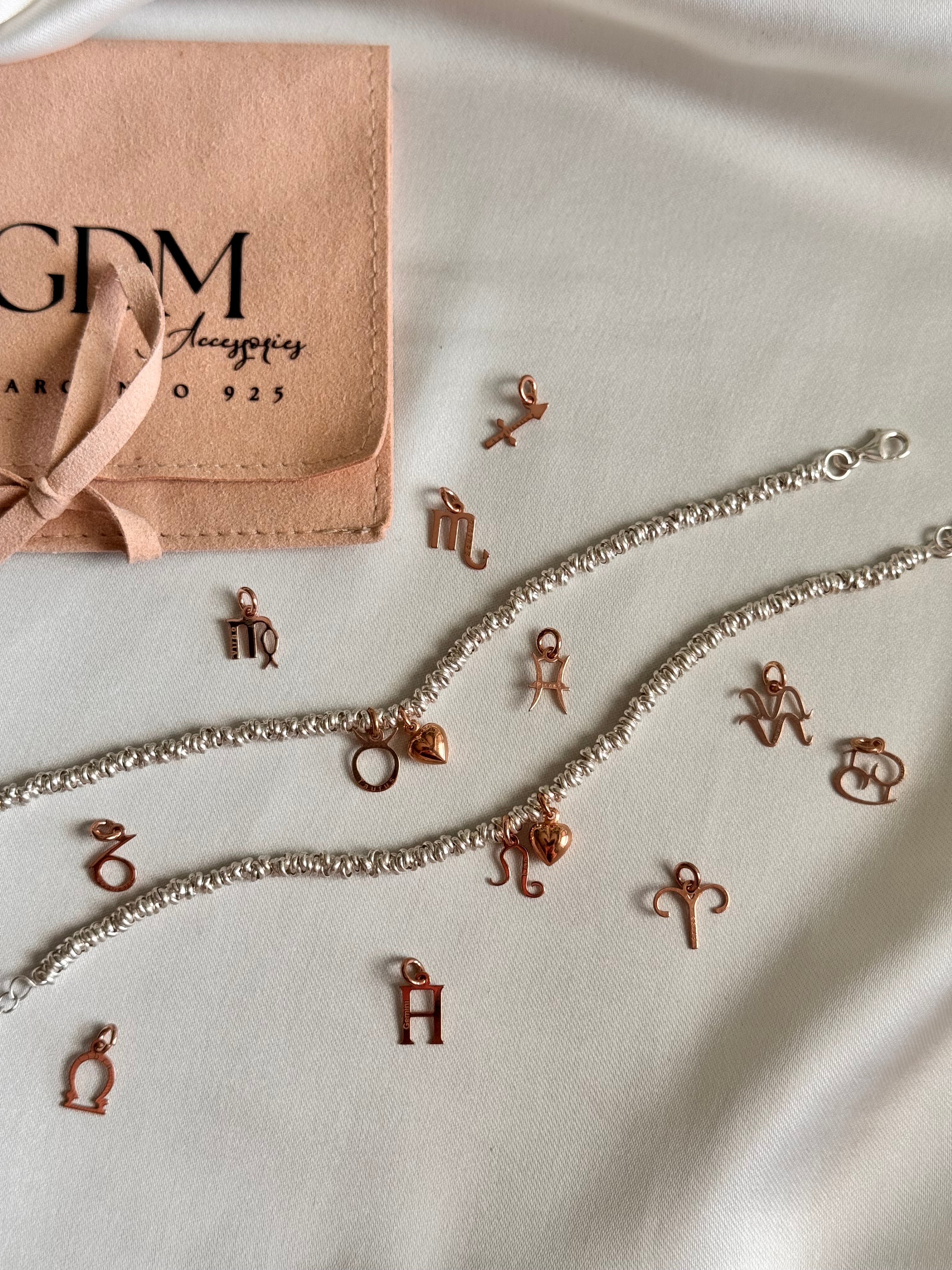 CREA IL TUO BRACCIALE GRANELLI MAXI - charms rosa