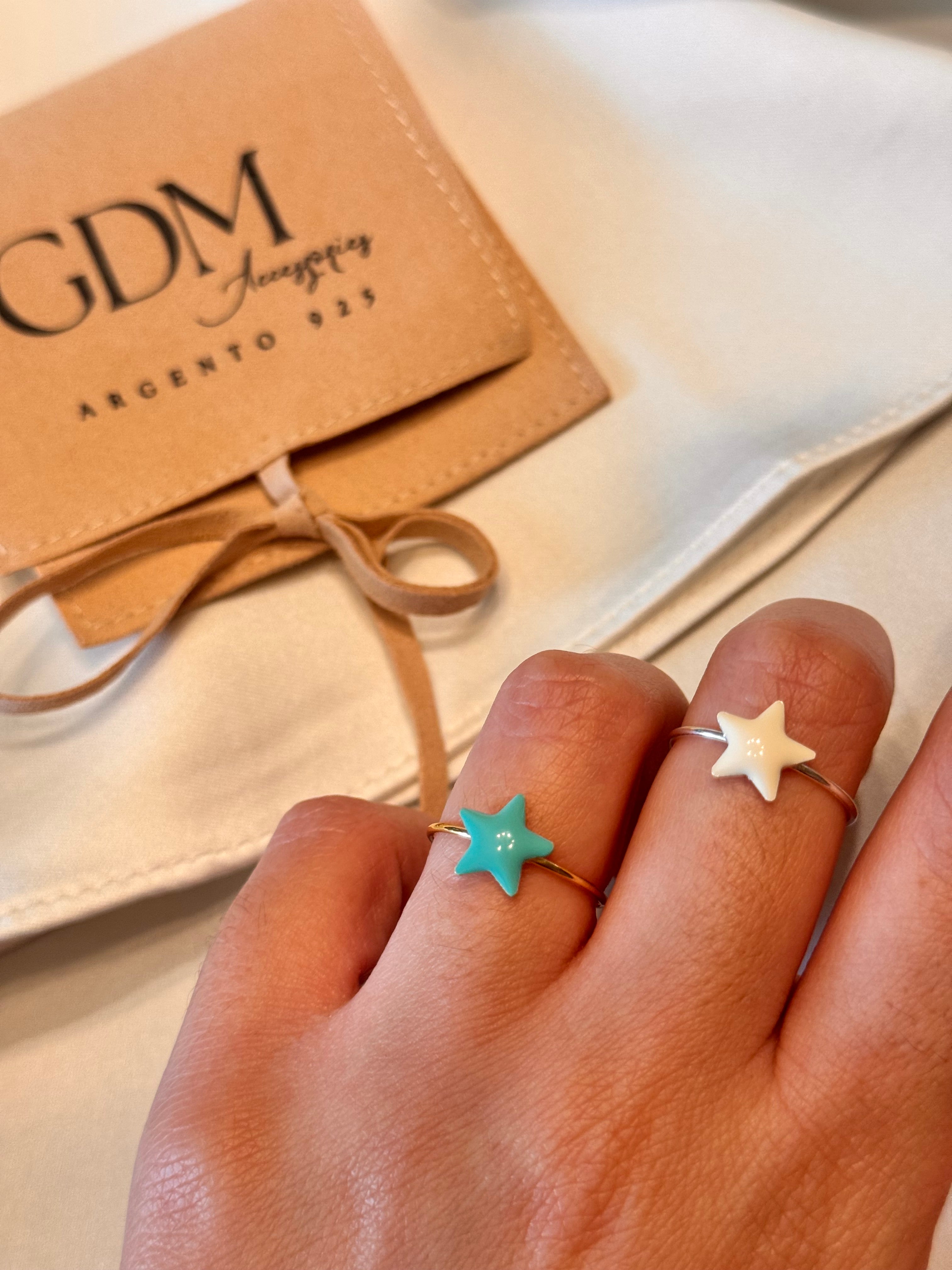 Anello Cuore Stella Smaltati