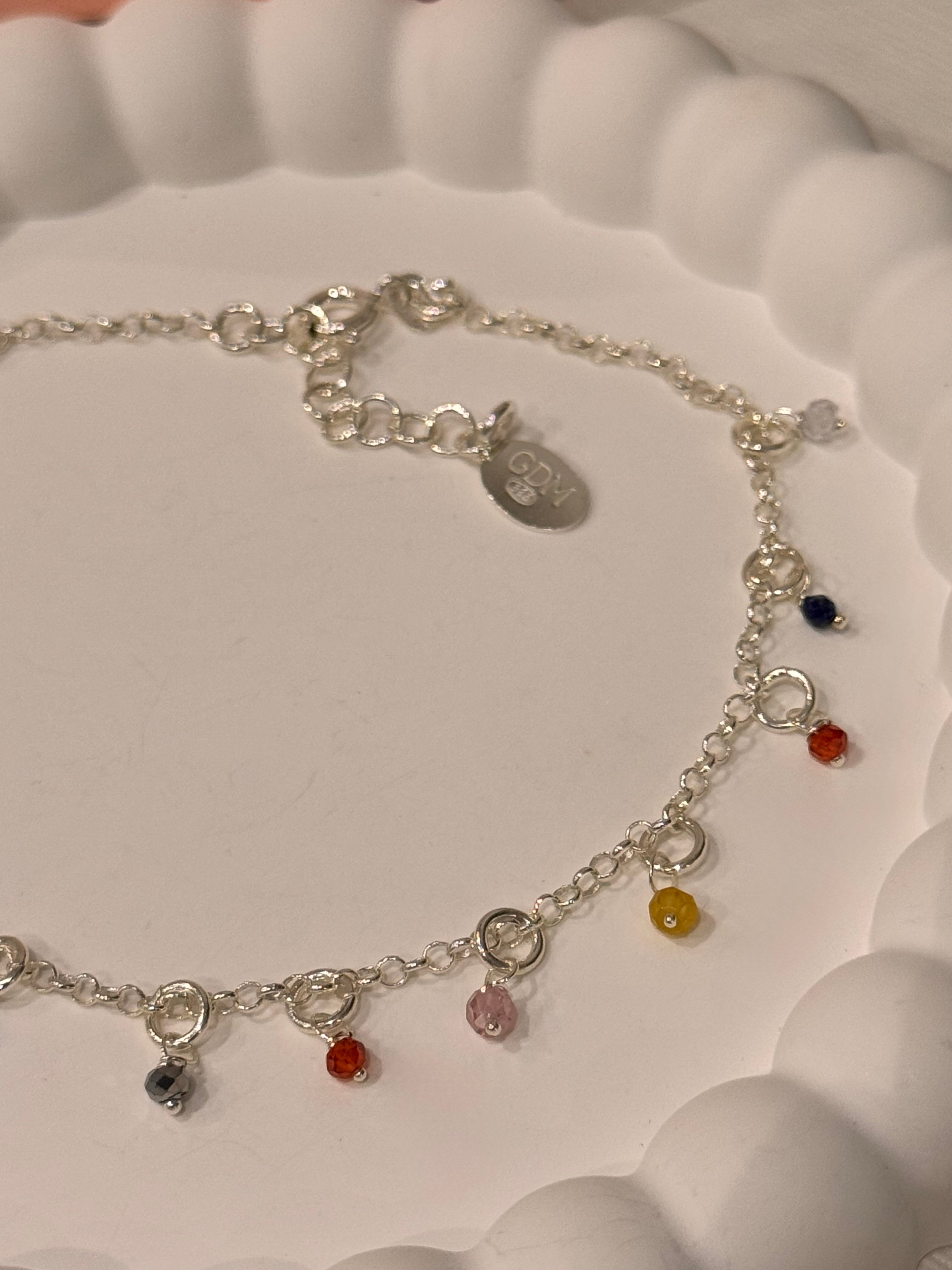 Cavigliera Cristallini di Zirconia Multicolor