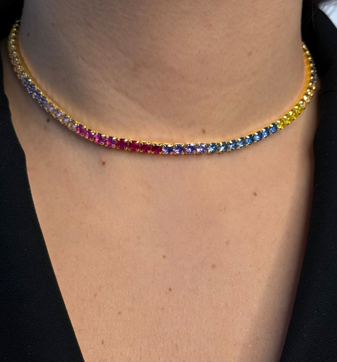 Collana Tennis Multicolor