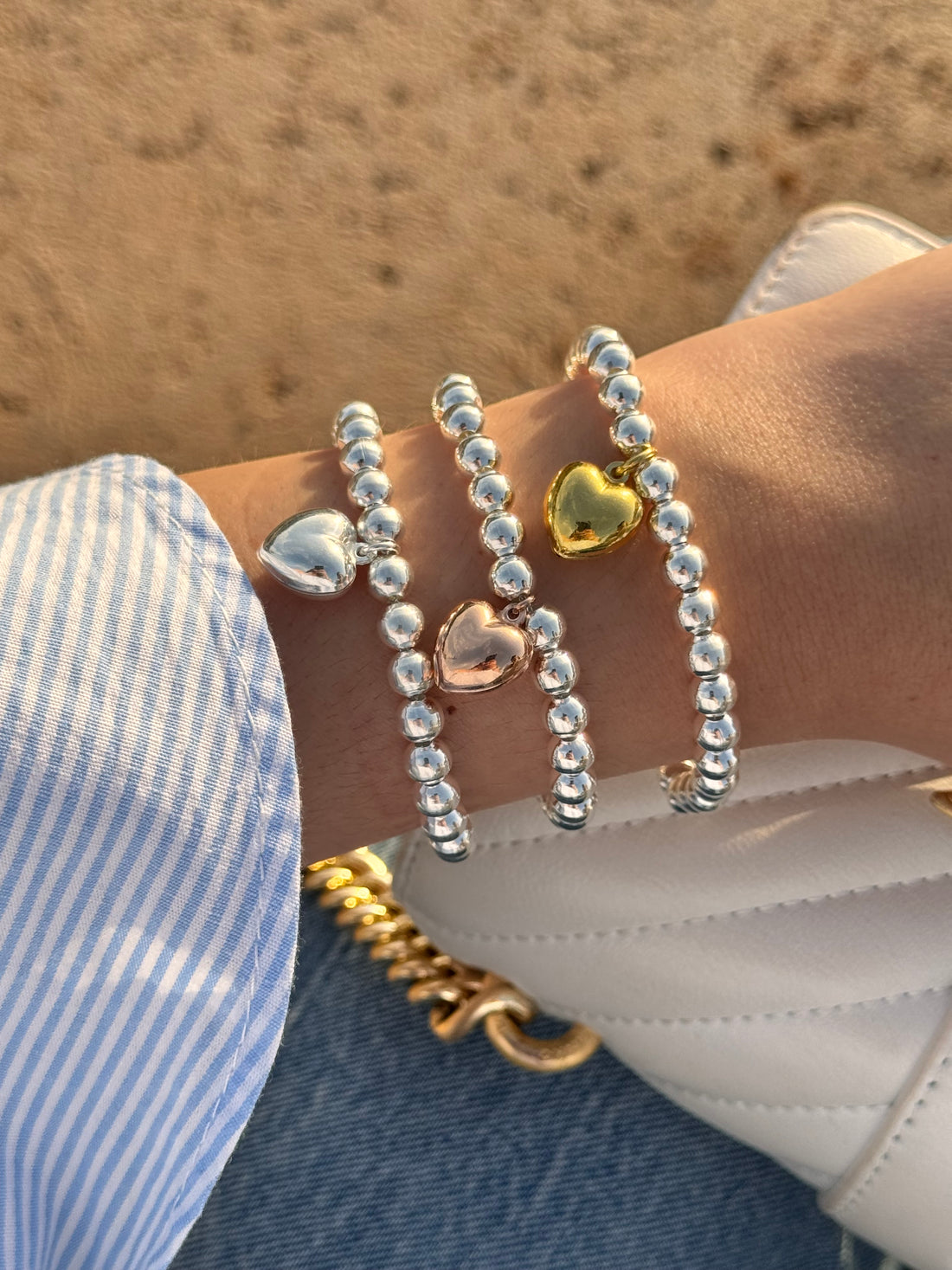 Bracciale Sfere e Cuore