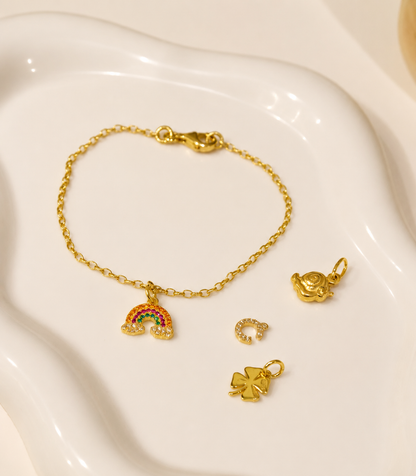 Crea il Tuo Bracciale Catenina e Charm Oro