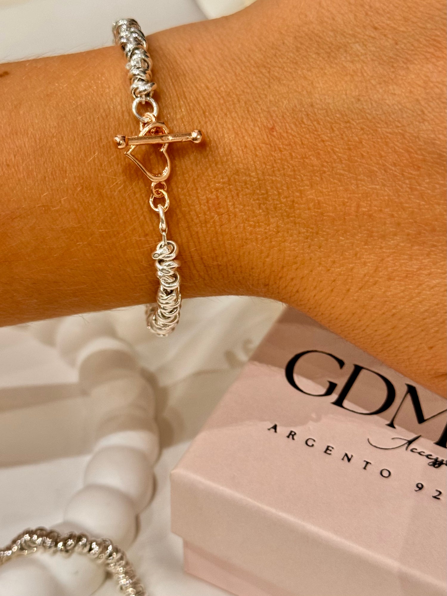 Crea il tuo Bracciale Intreccio - Charms Rosa