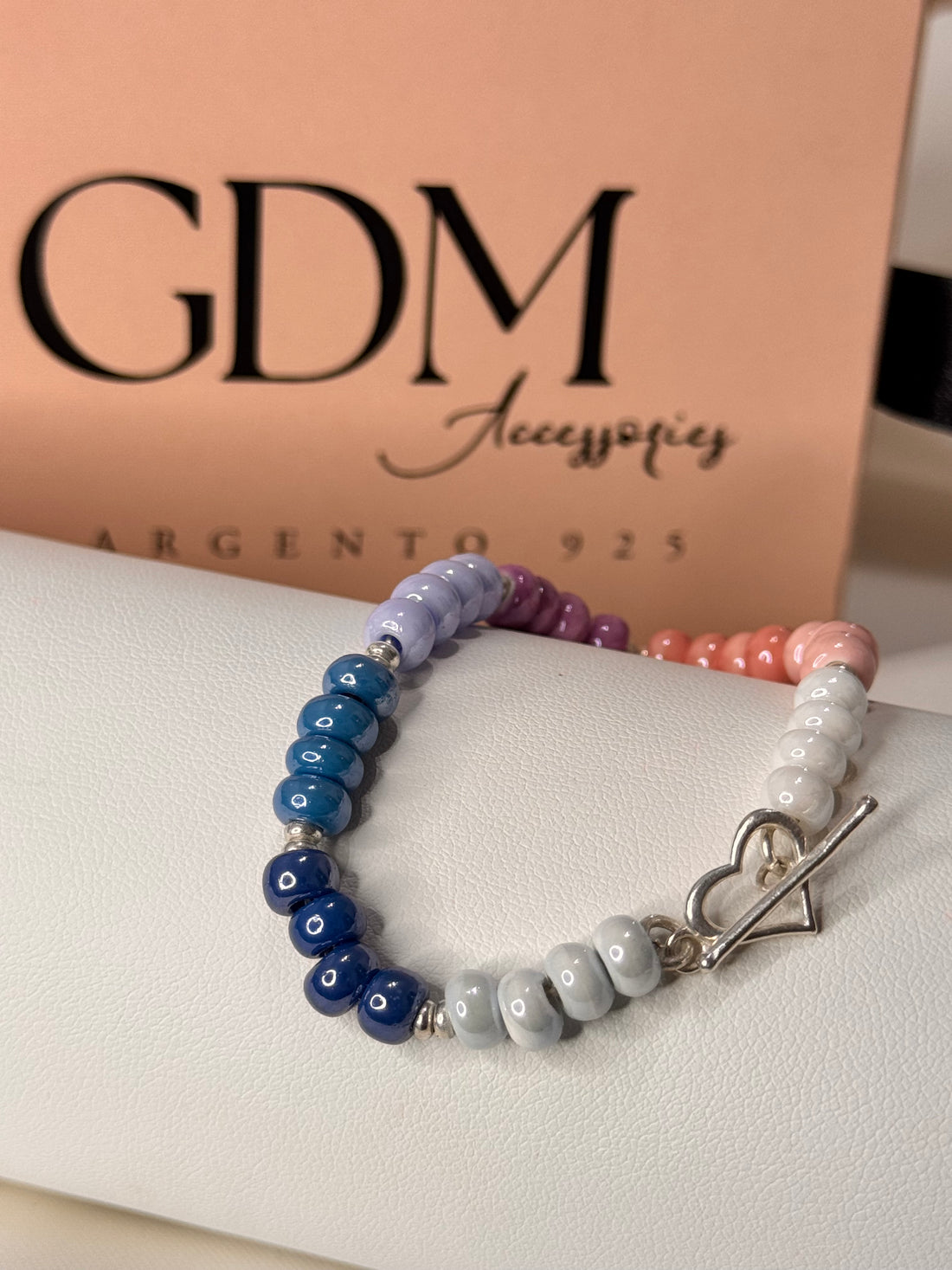 Bracciale Rondelle di Ceramica e Chiusura a Cuore