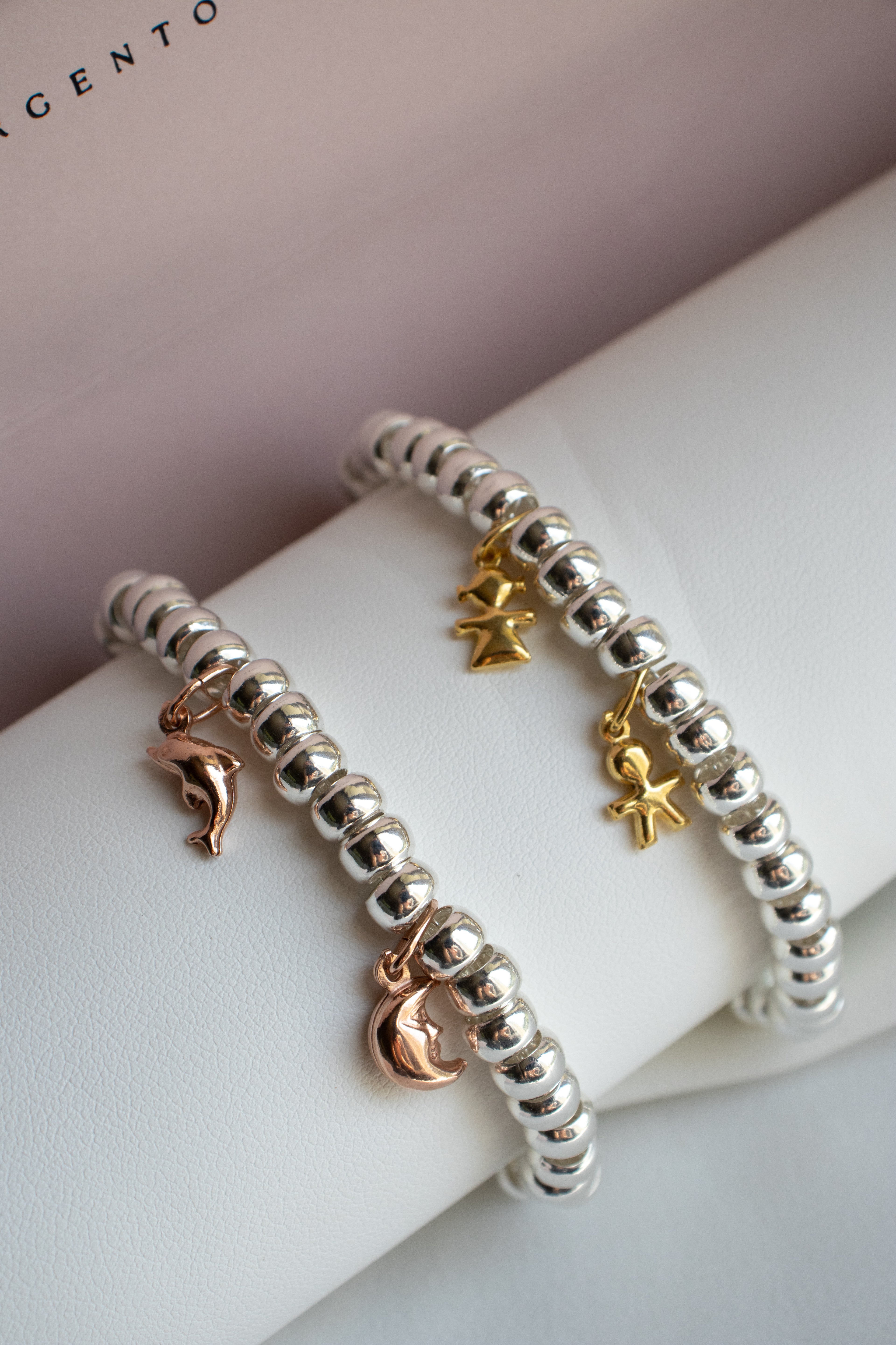 CREA IL TUO BRACCIALE RONDELLE BOMBATE - Charms Oro