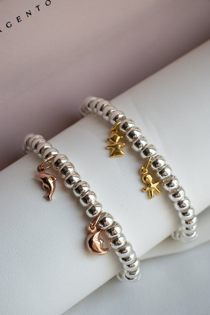 CREA IL TUO BRACCIALE RONDELLE BOMBATE - Charms Oro