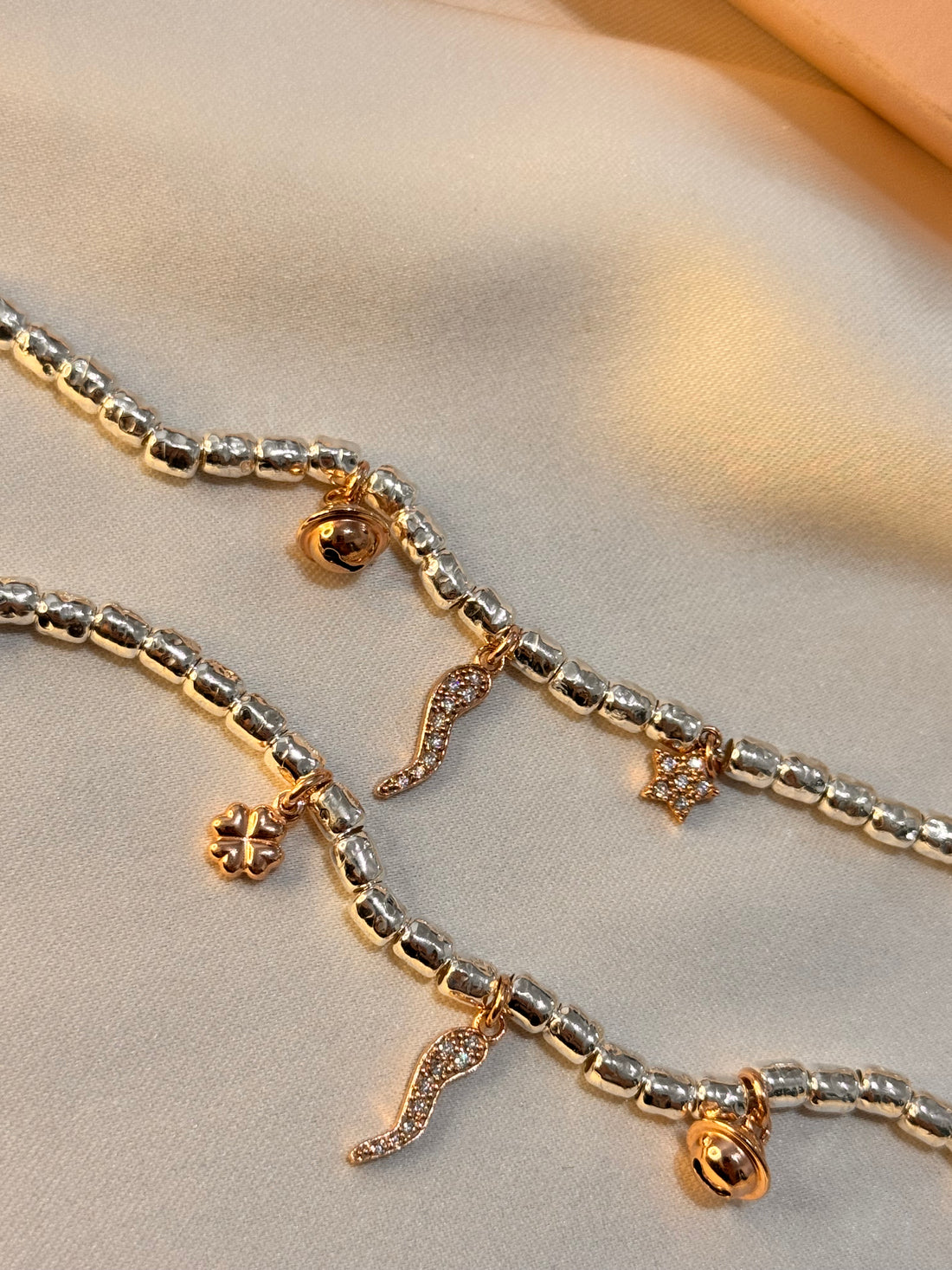 Bracciale Pepite e Cornino con Zirconi