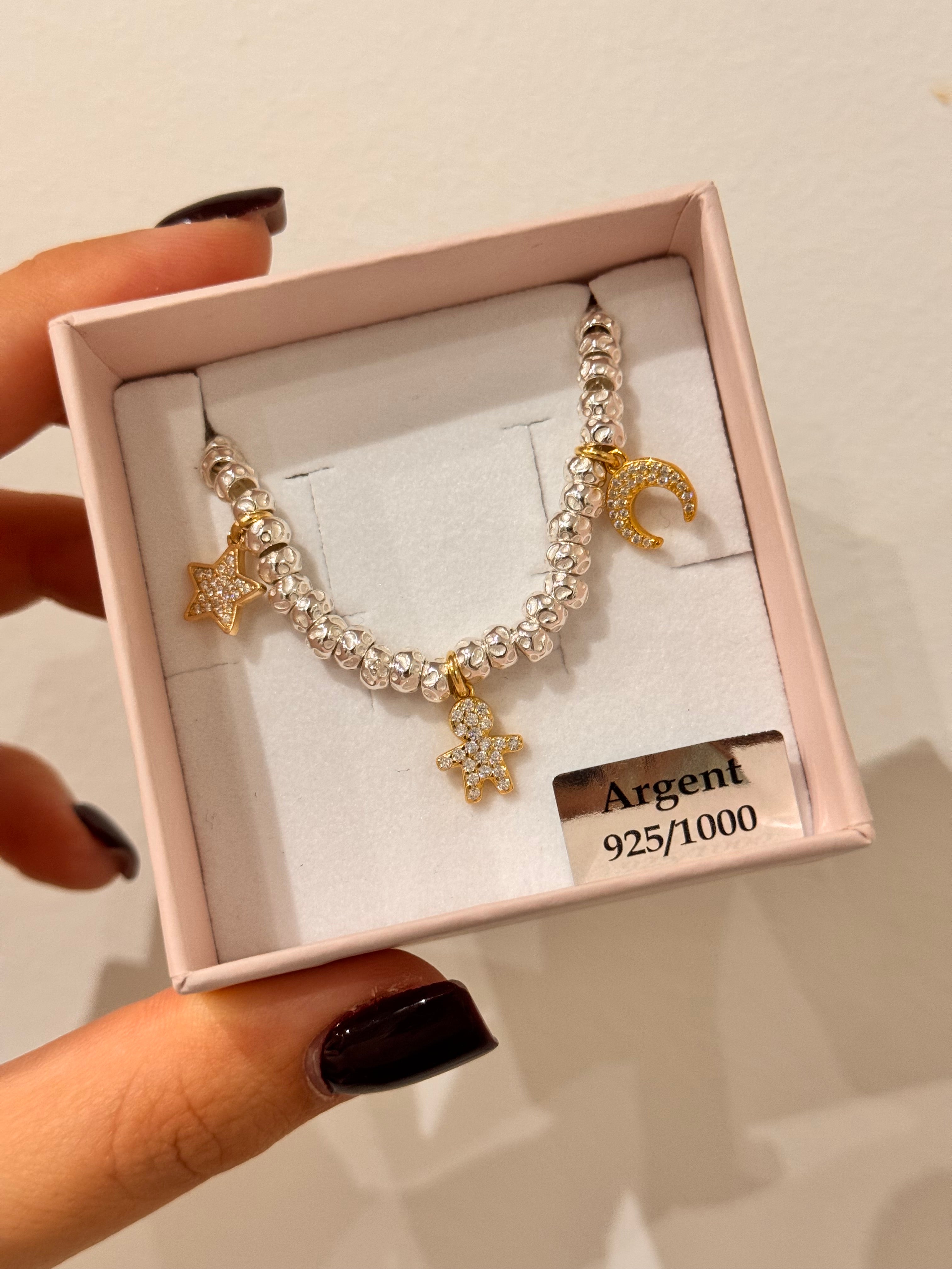 CREA IL TUO BRACCIALE GRANELLI BOMBATI E TONDEGGIANTI - Argento e Oro