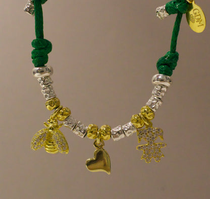 CREA LA TUA COLLANA CORDONCINO - Granelli e Charms Oro