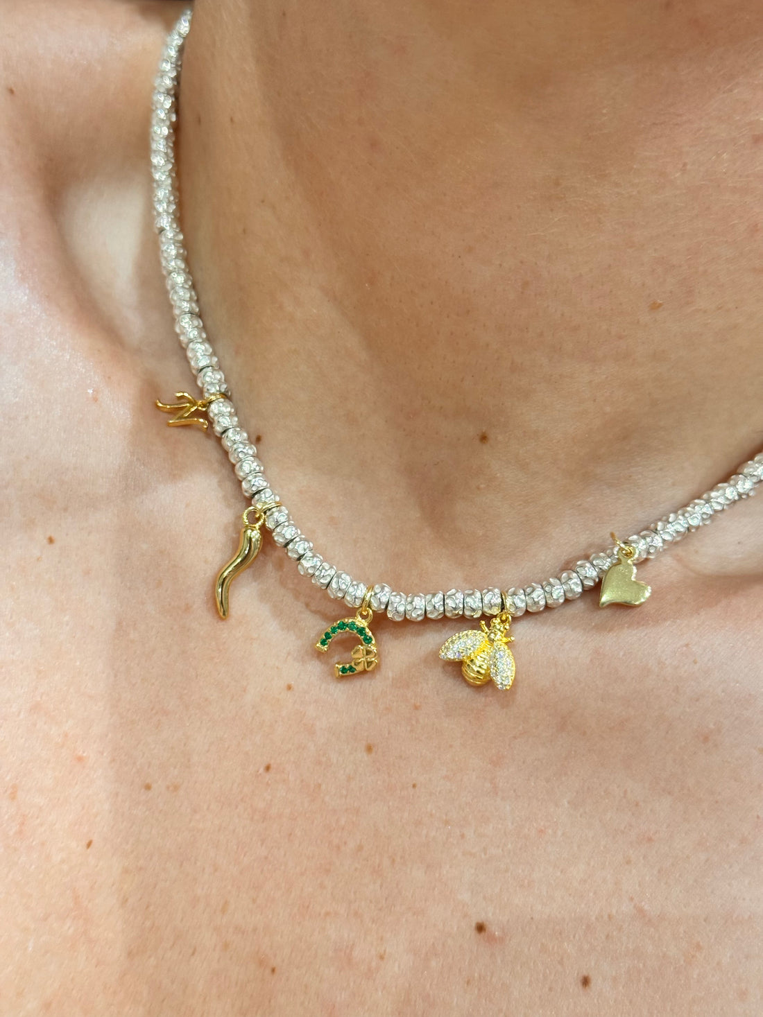 CREA LA TUA COLLANA GRANELLI BOMBATI E TONDEGGIANTI - Argento e Oro