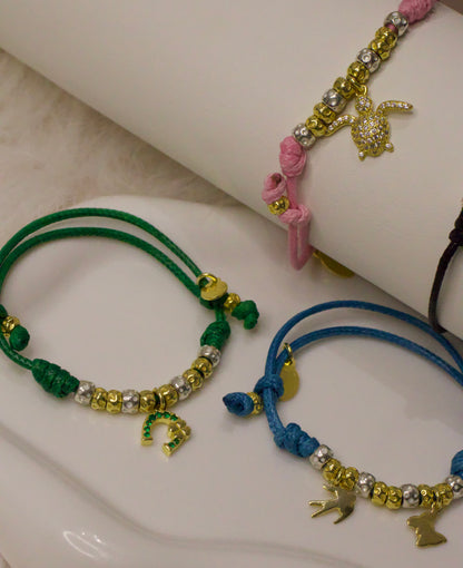 CREA IL TUO CORDONCINO - GRANELLI E CHARM ORO