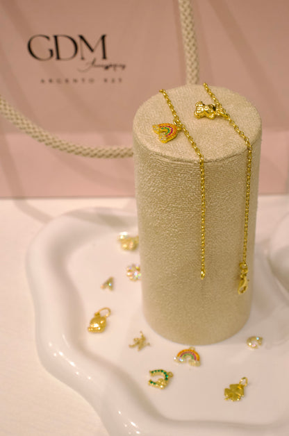 Crea il Tuo Bracciale Catenina e Charm Oro