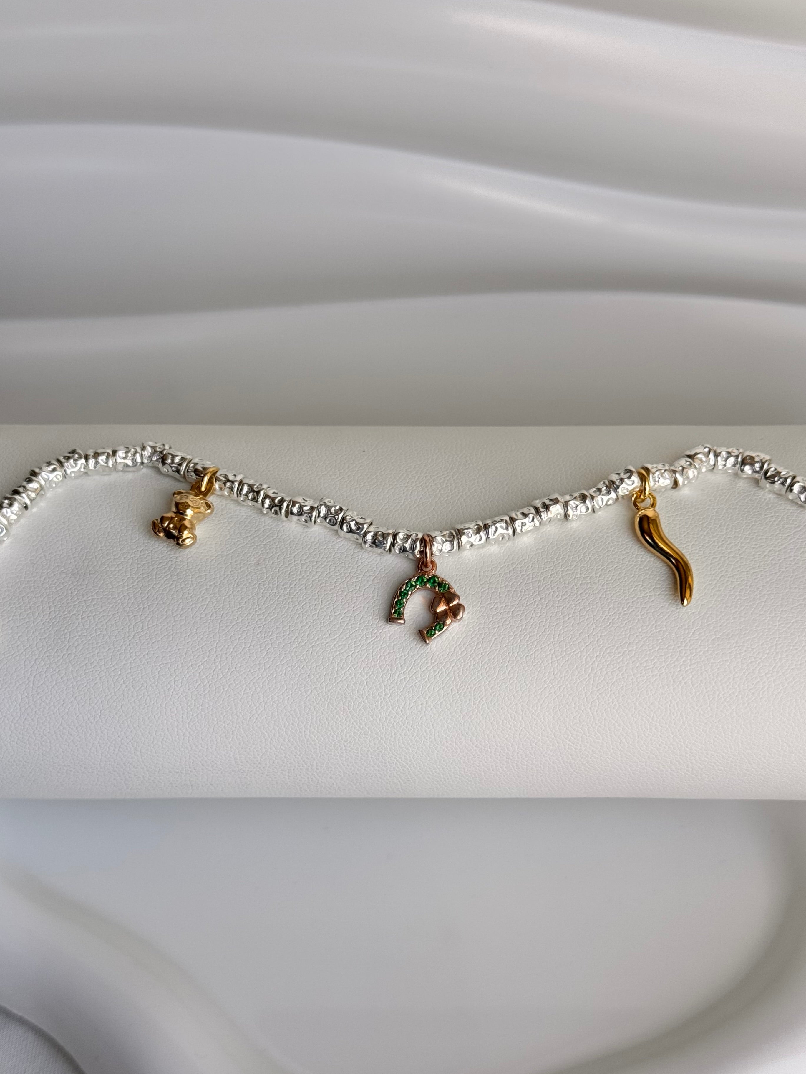 Crea il Tuo Bracciale - Charms Rosa e Oro