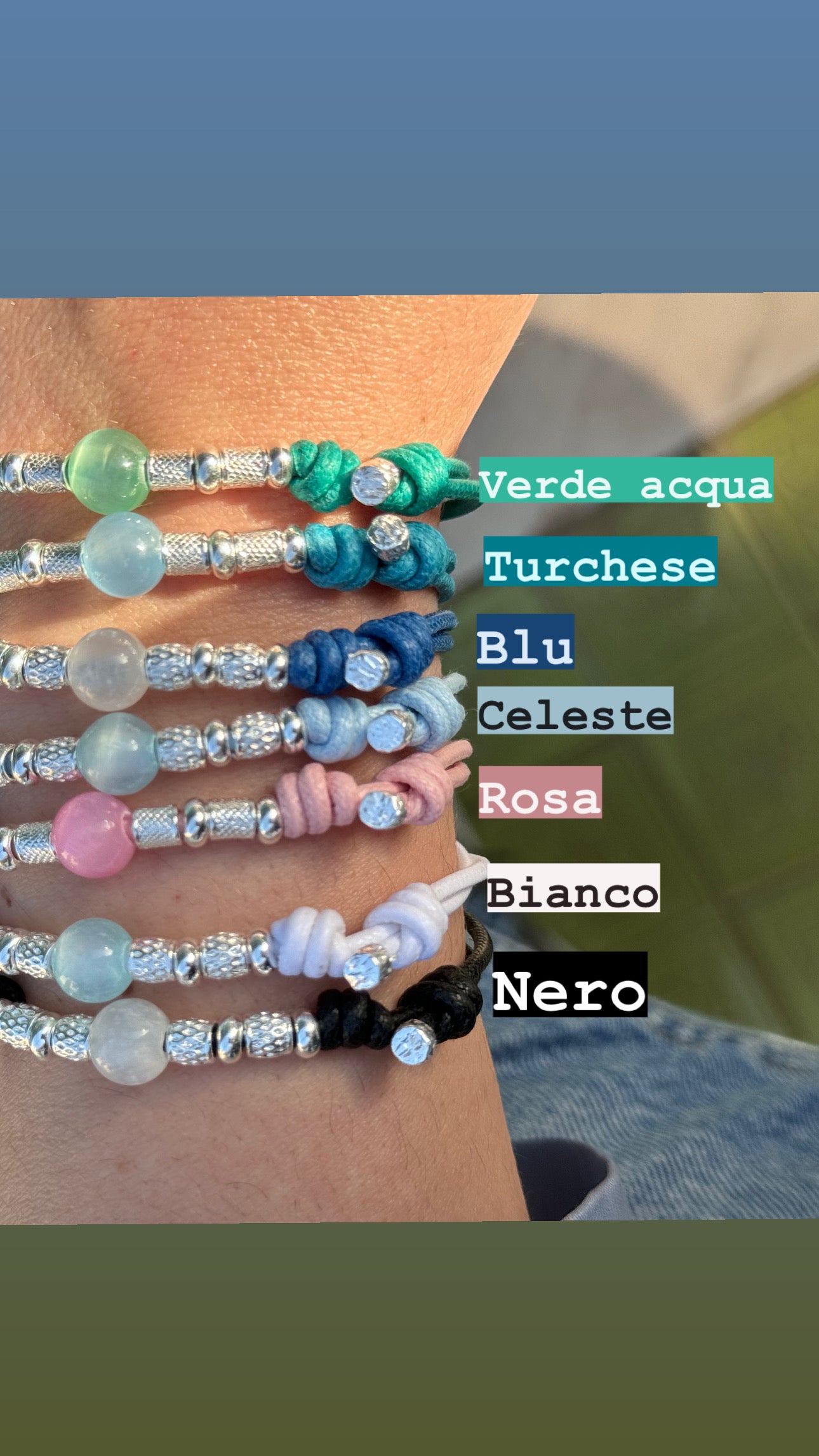 Bracciale Cordoncino con Pepite e Sfera