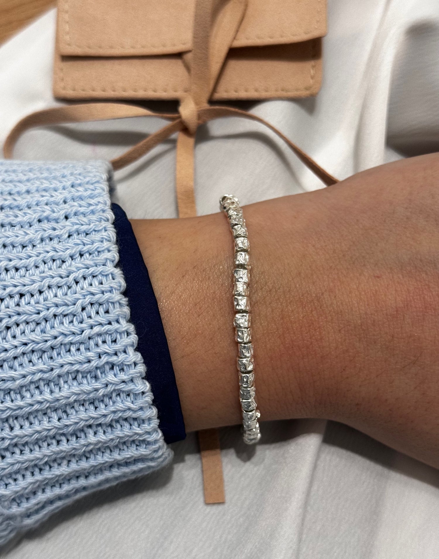 Bracciale Pepite maxi - chiusura con moschettone