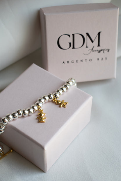 CREA IL TUO BRACCIALE RONDELLE BOMBATE - Charms Oro