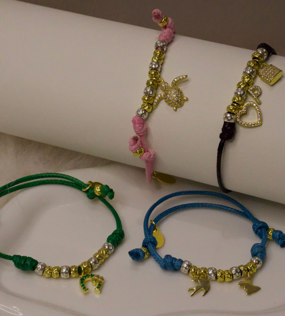 CREA IL TUO CORDONCINO - GRANELLI E CHARM ORO