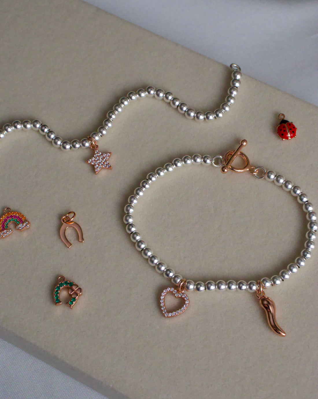 Crea il tuo Bracciale Sfere - Charms Rosa