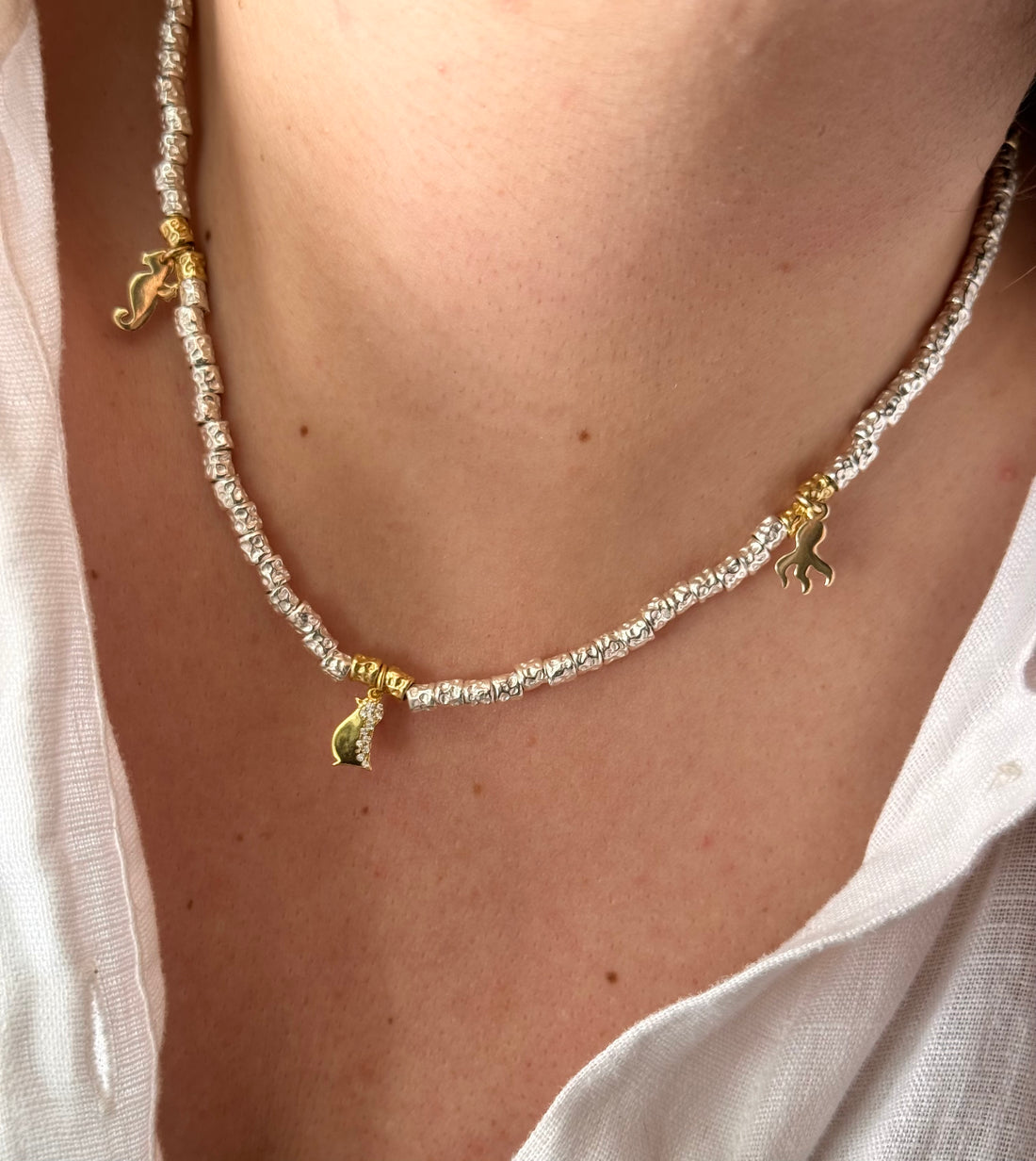 Collana Charm Oro Pepite Maxi