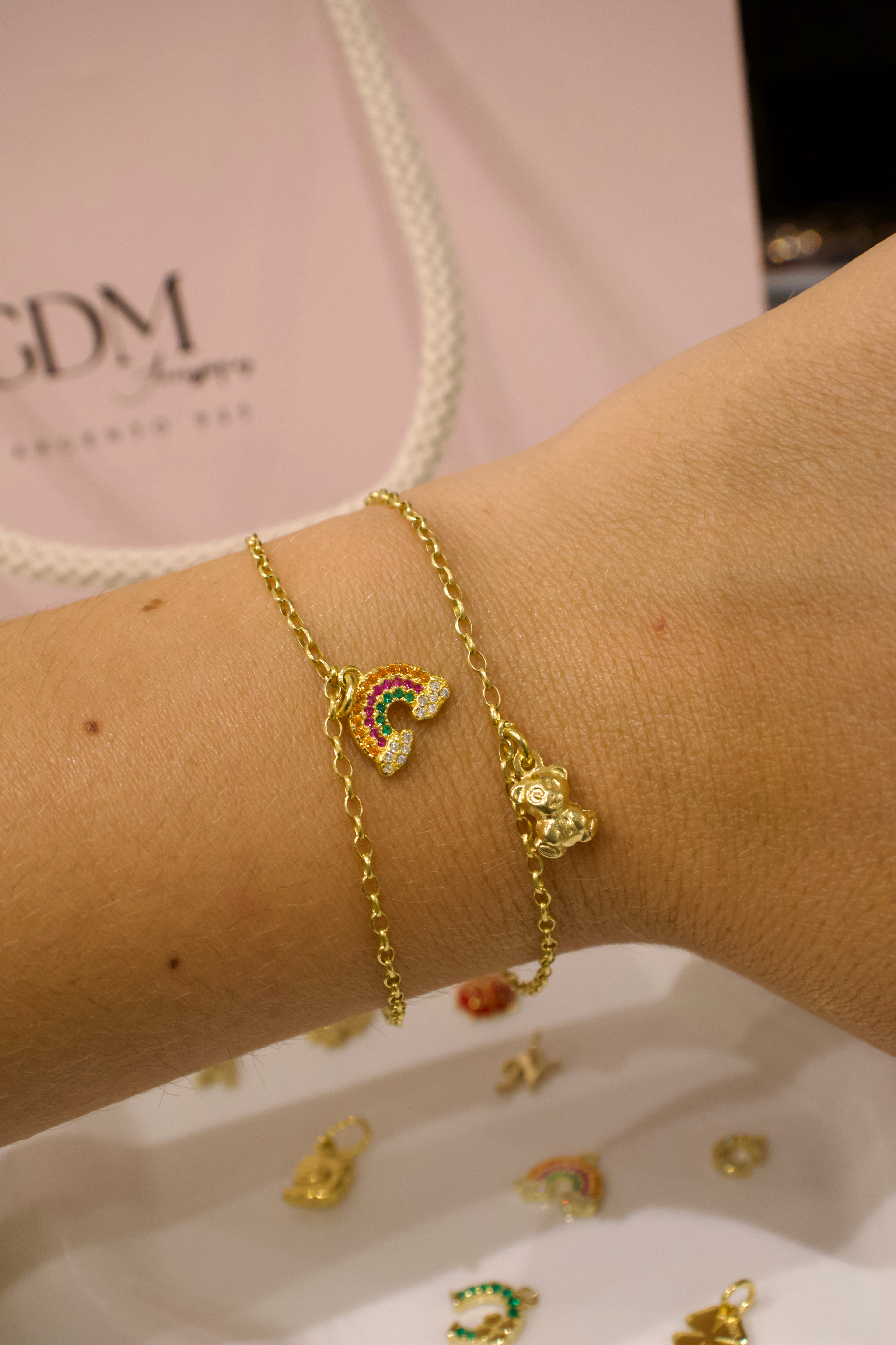 Crea il Tuo Bracciale Catenina e Charm Oro