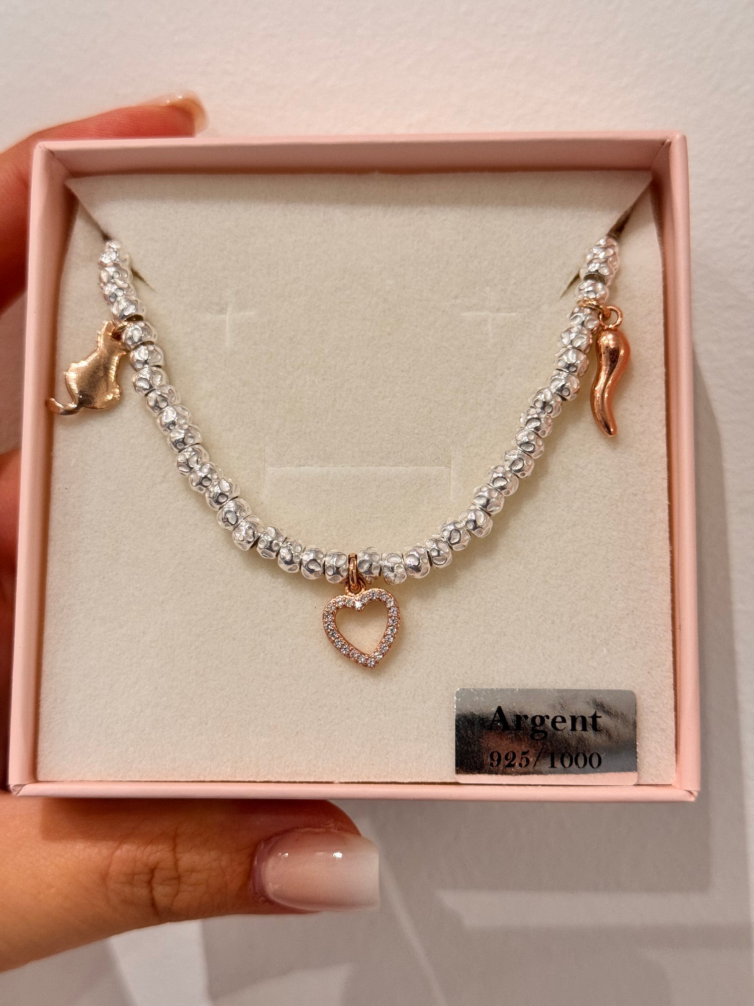 CREA LA TUA COLLANA GRANELLI BOMBATI E TONDEGGIANTI - Argento e Rosa