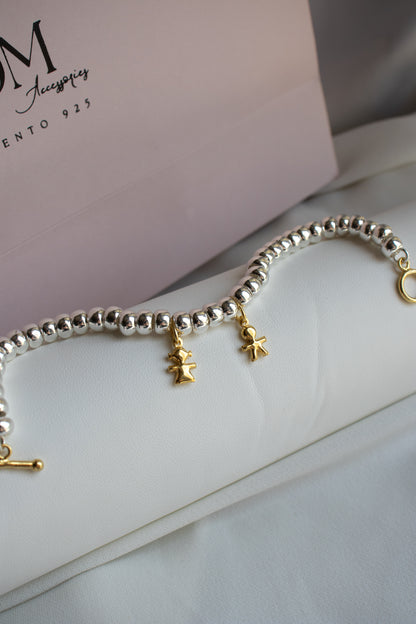 CREA IL TUO BRACCIALE RONDELLE BOMBATE - Charms Oro