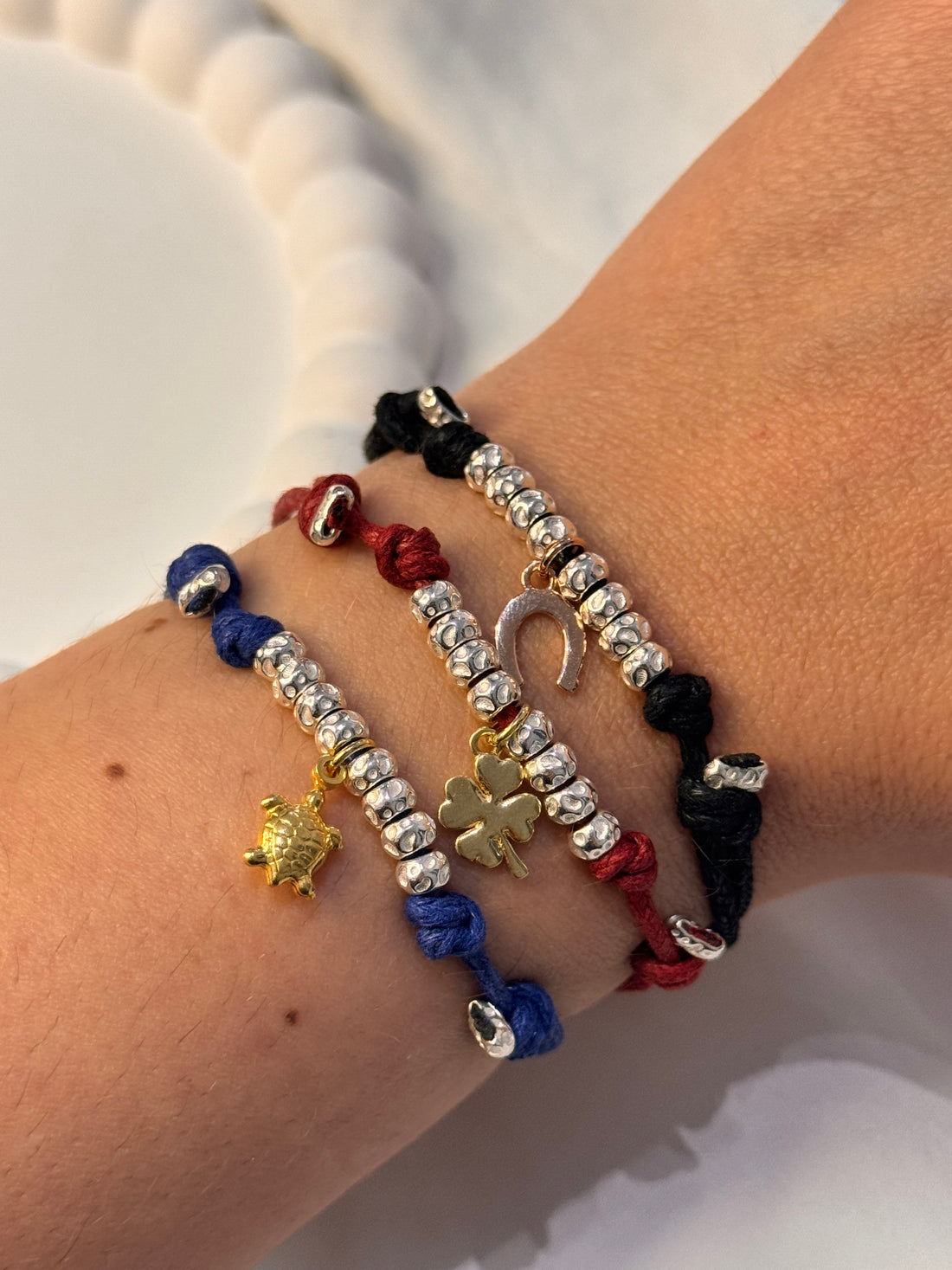 CREA IL TUO BRACCIALE CORDONCINO - charms rosa
