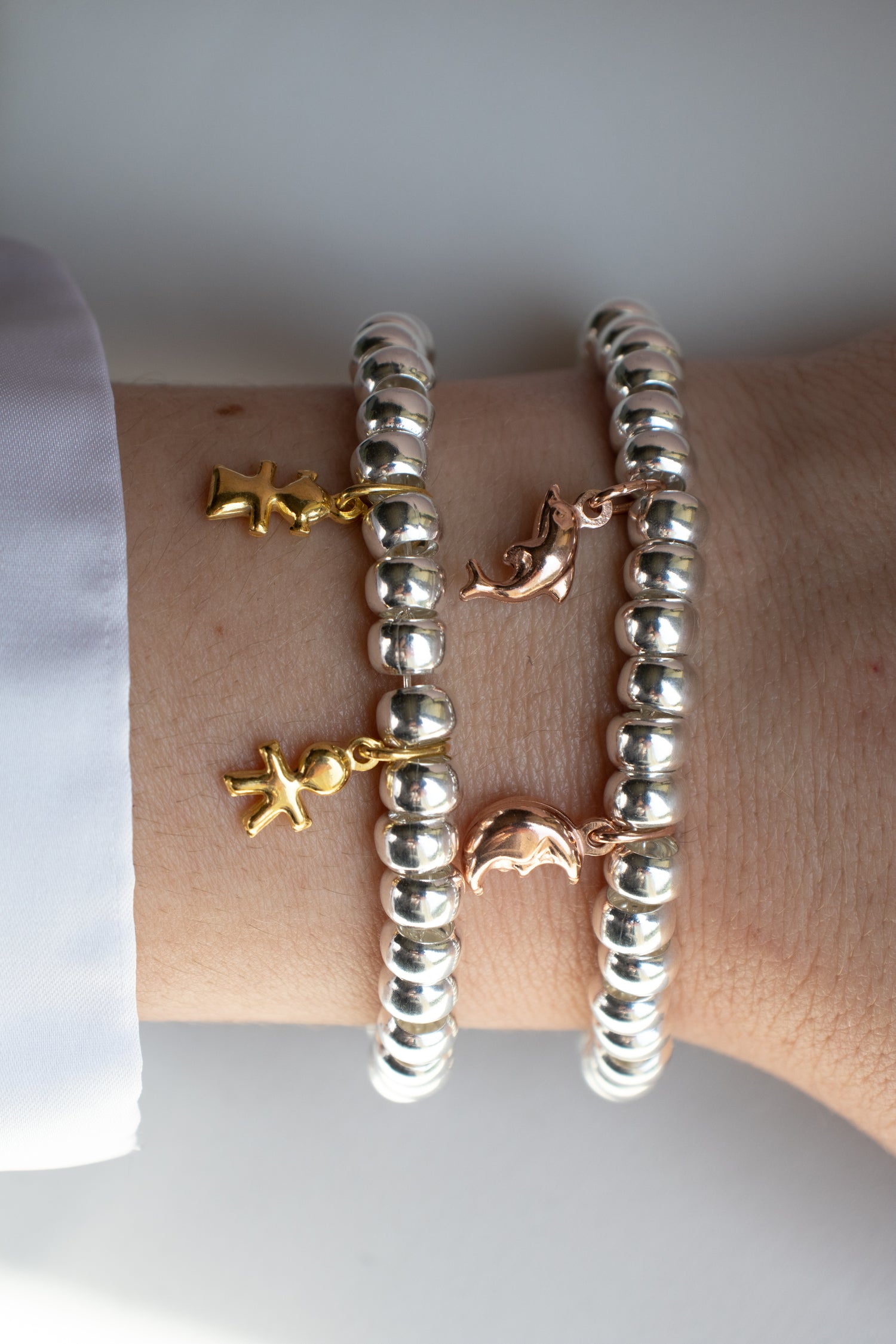 CREA IL TUO BRACCIALE RONDELLE BOMBATE - Charms Oro