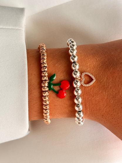 Crea il tuo Bracciale Granelli Bombati e Tondeggianti ROSA