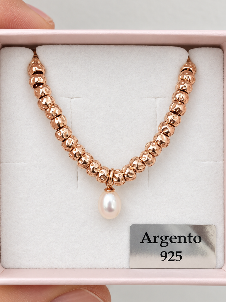 Crea il tuo Bracciale Granelli Bombati e Tondeggianti ROSA