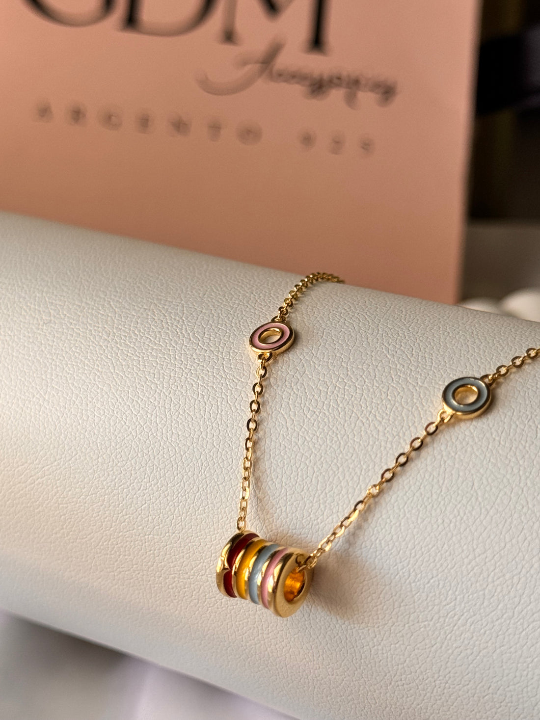 Collana Cilindro Smaltato