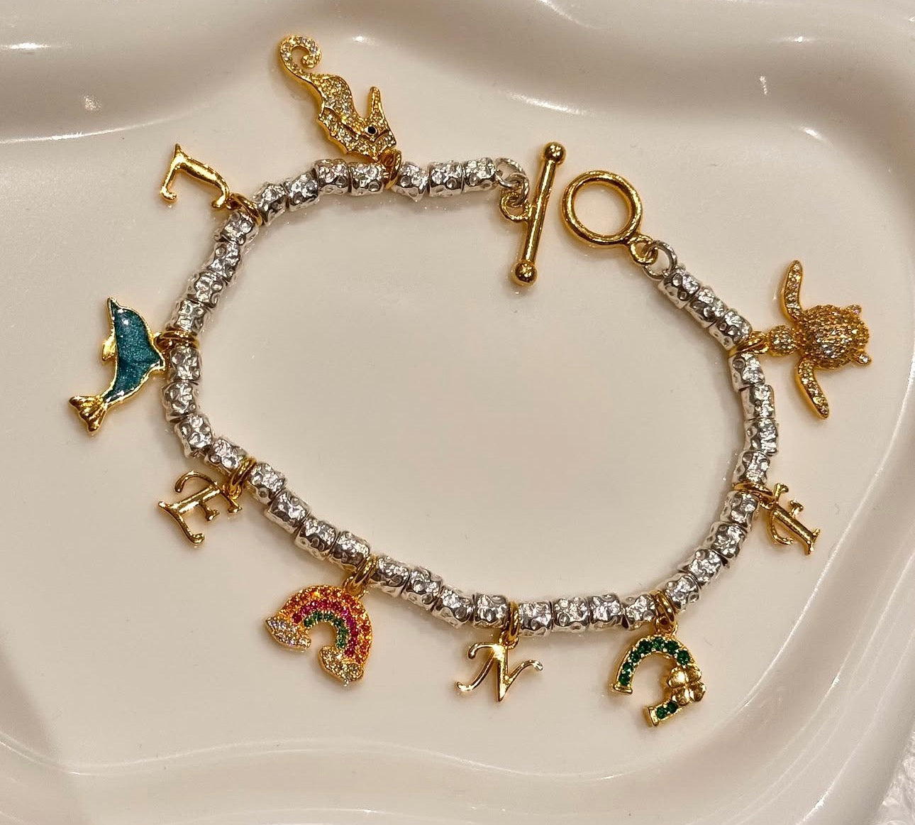 CREA IL TUO BRACCIALE GRANELLI MAXI - charms oro