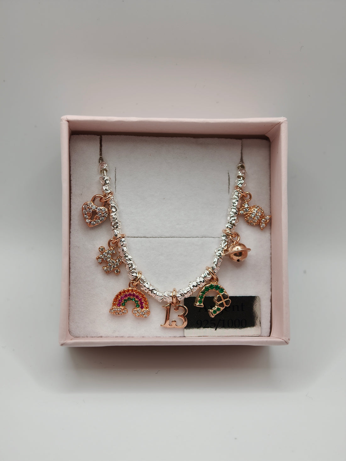 CREA IL TUO BRACCIALE GRANELLI - charms rosa