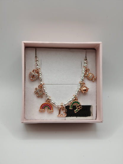 CREA IL TUO BRACCIALE GRANELLI - charms rosa