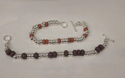 Bracciale Rondelle Argento e Pietre